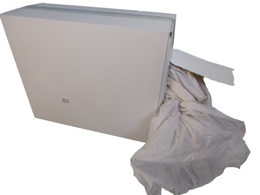 Carton 10 kg de chiffons blouses blanches B2